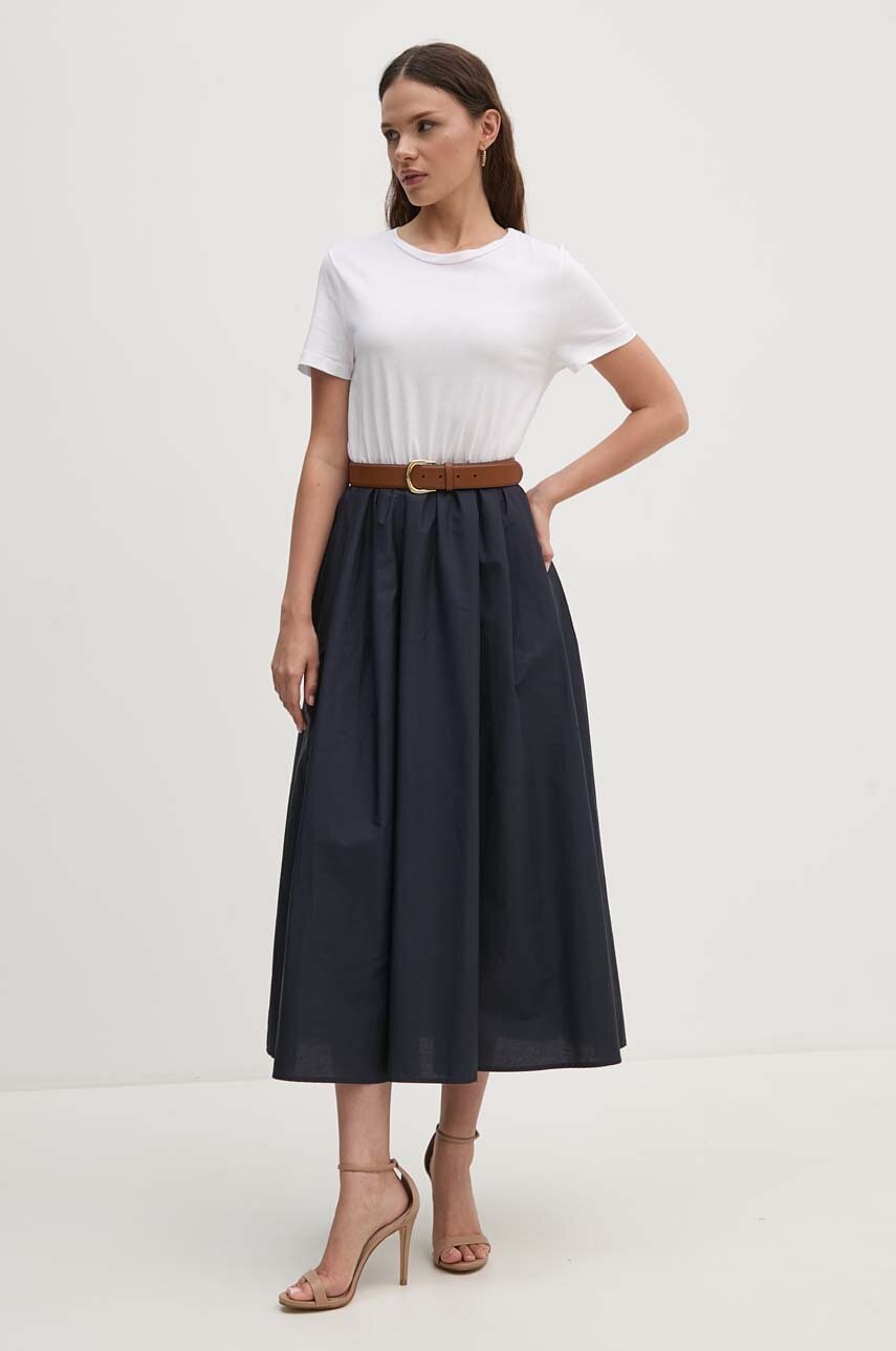 Sandro Ferrone rochie din bumbac culoarea alb