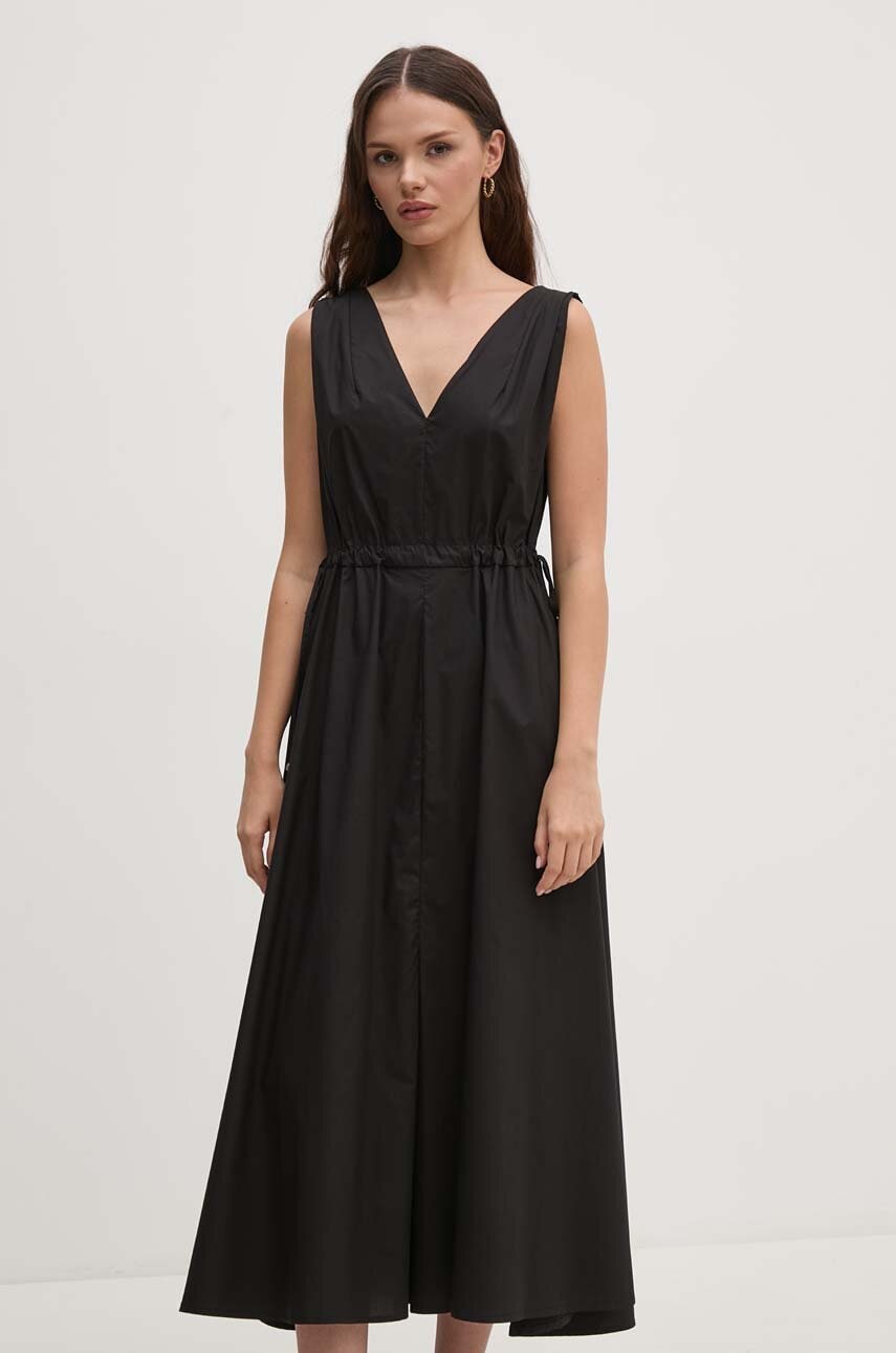 Sandro Ferrone rochie din bumbac culoarea negru