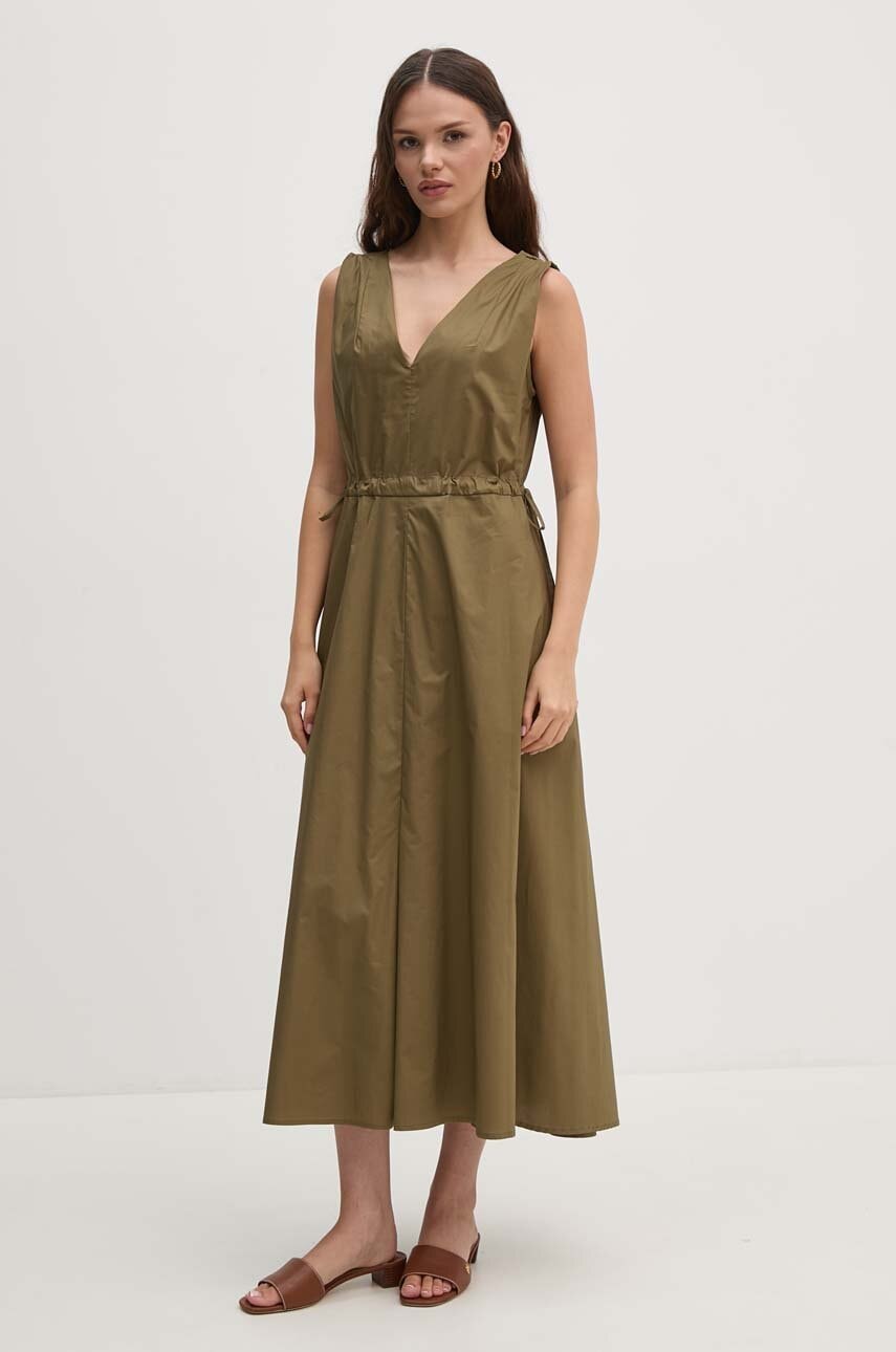 Sandro Ferrone rochie din bumbac culoarea verde