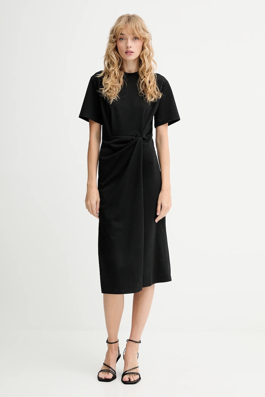 Sessun rochie cu lână culoarea negru