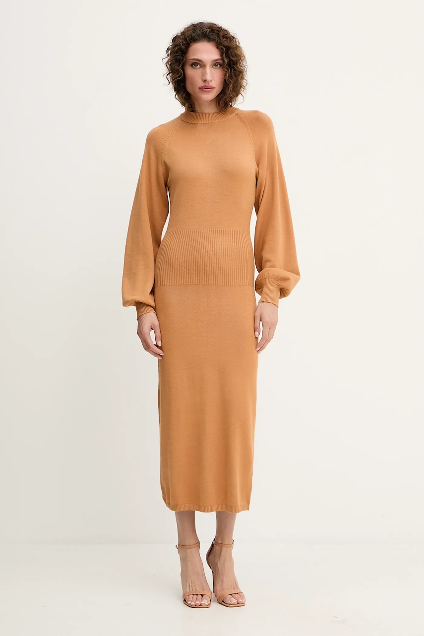 Silvian Heach rochie AMARAT culoarea maro