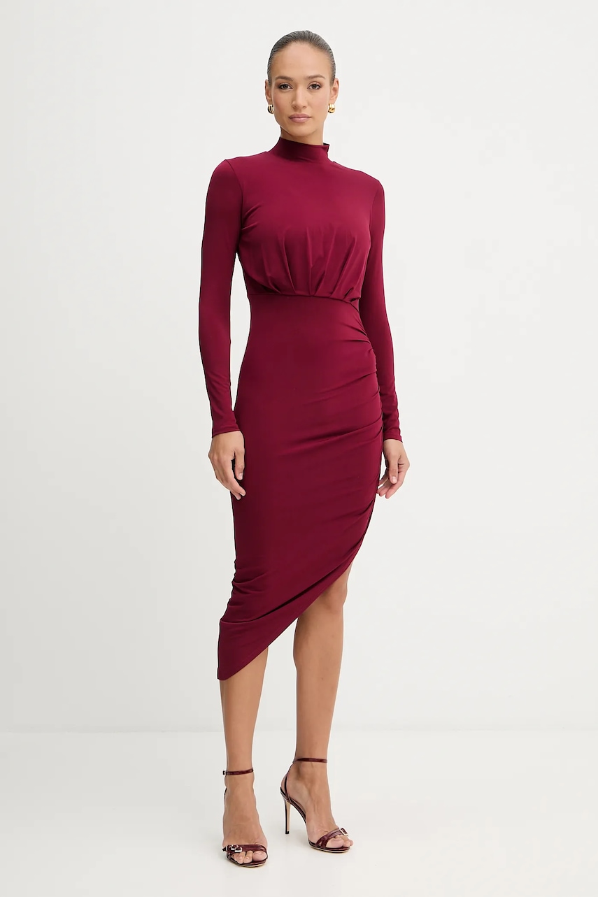 Silvian Heach rochie KIRUNDO culoarea bordo