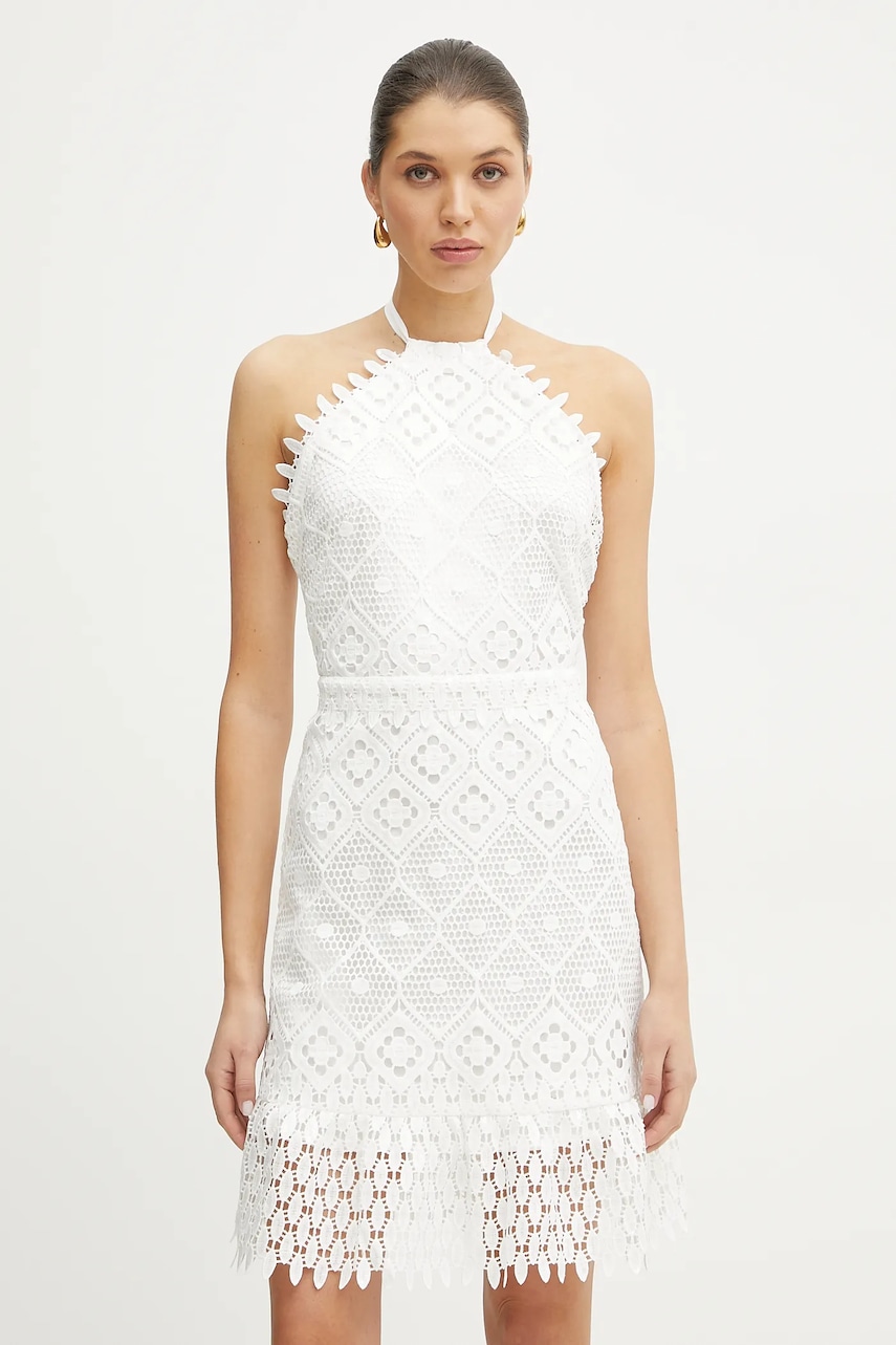 Silvian Heach rochie SAKAS culoarea alb