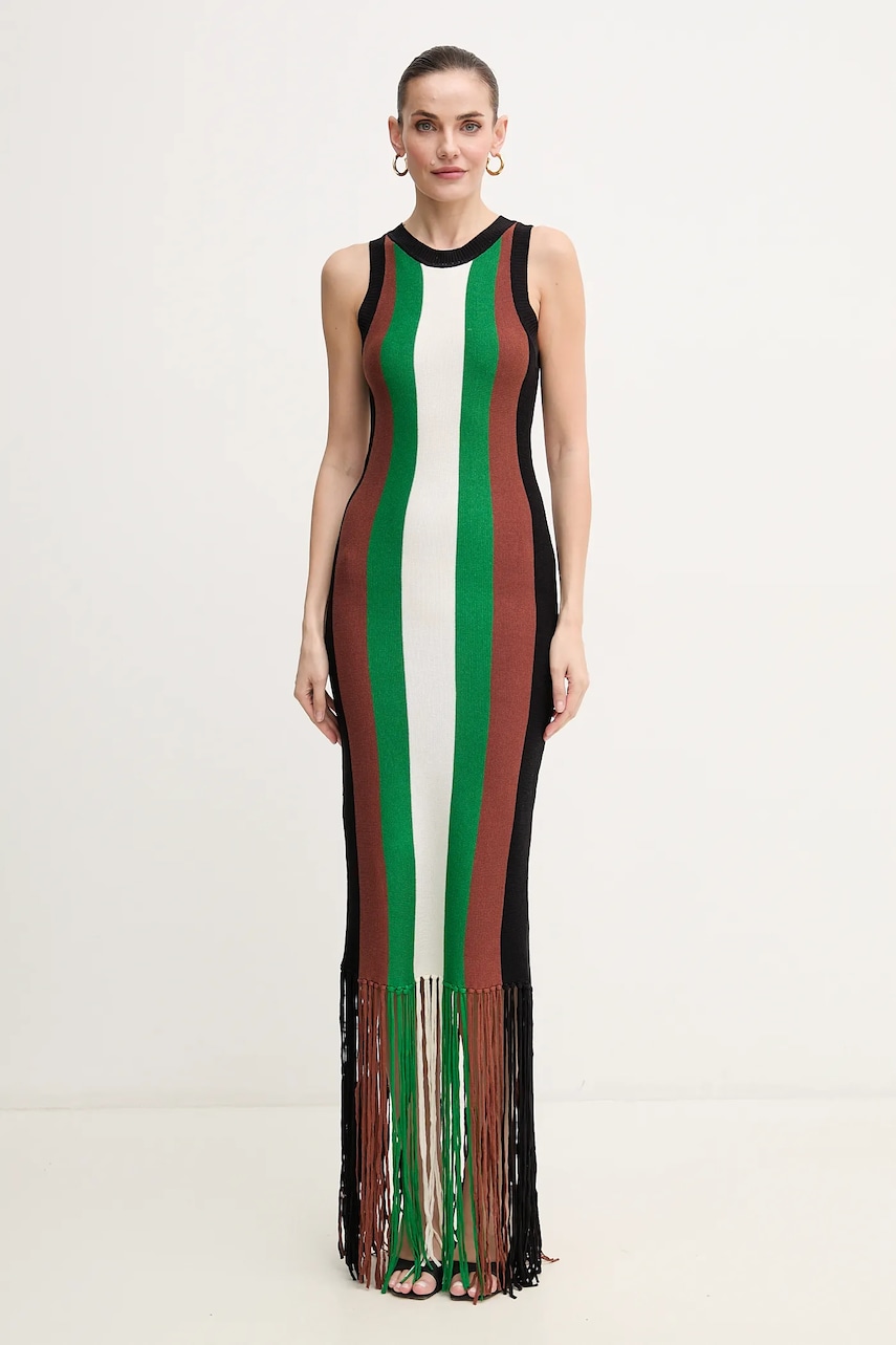 Silvian Heach rochie din amestec de in RICIAMI culoarea verde
