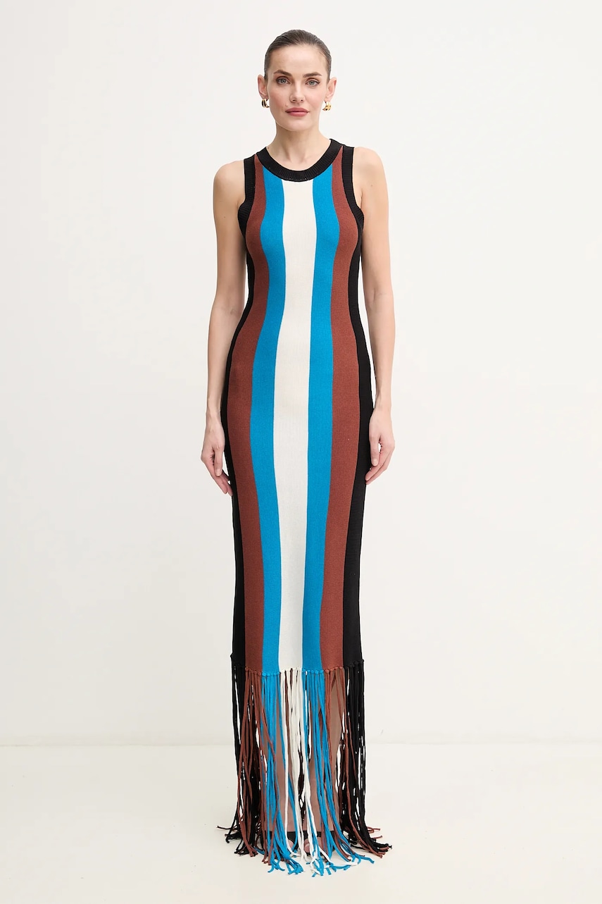 Silvian Heach rochie din amestec de in RICIAMI maxi