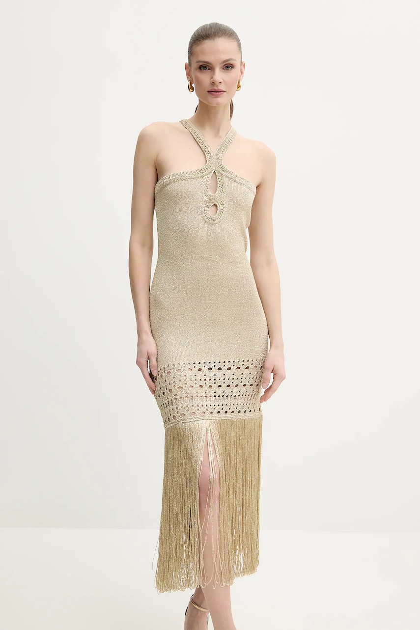Simona Corsellini rochie culoarea auriu
