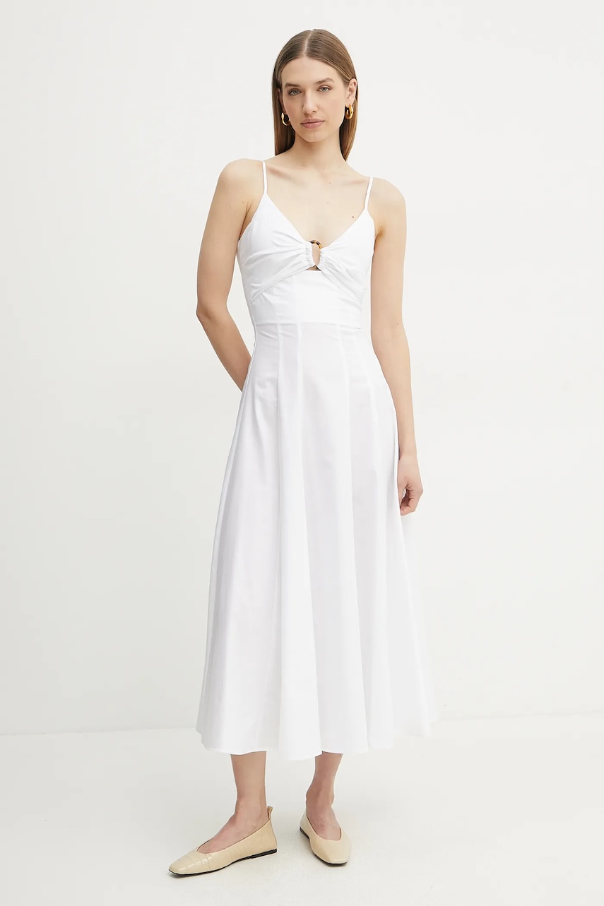 Simona Corsellini rochie din bumbac culoarea alb