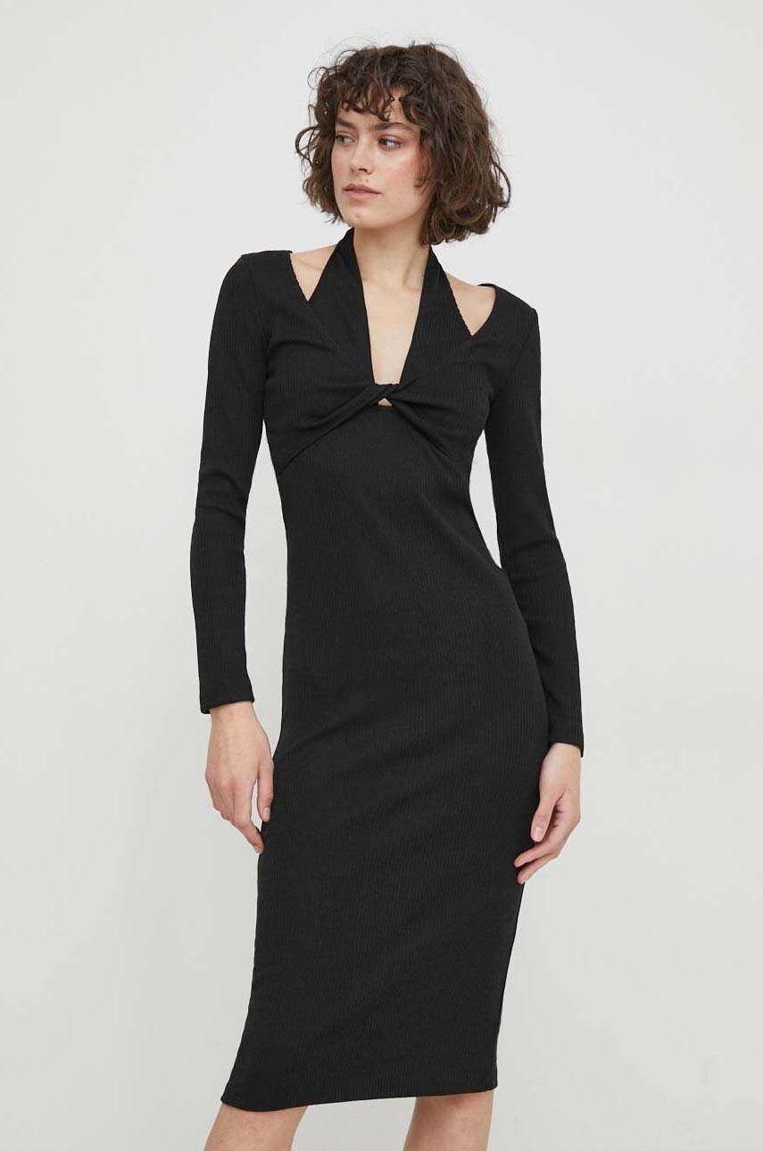 Sisley rochie culoarea negru