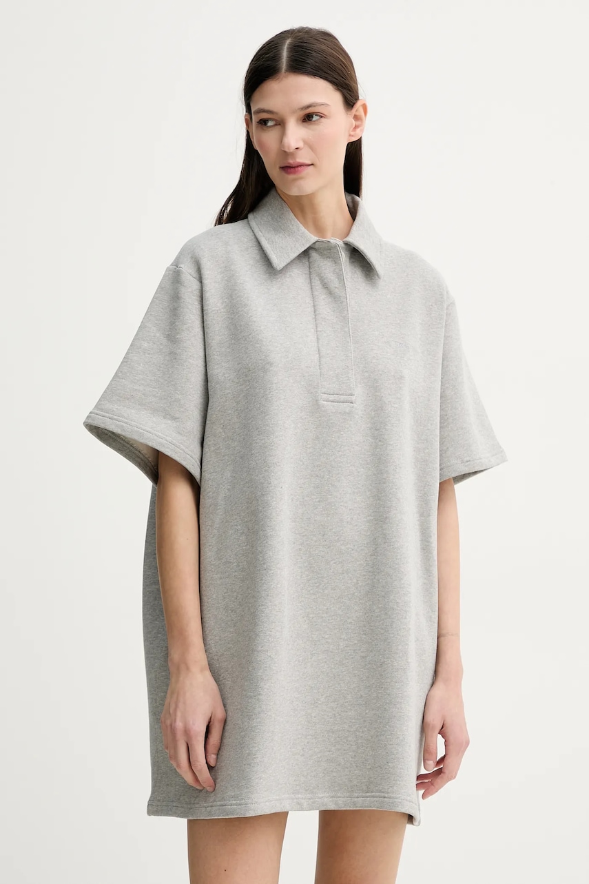 Stand Studio rochie din bumbac Kennedi culoarea gri
