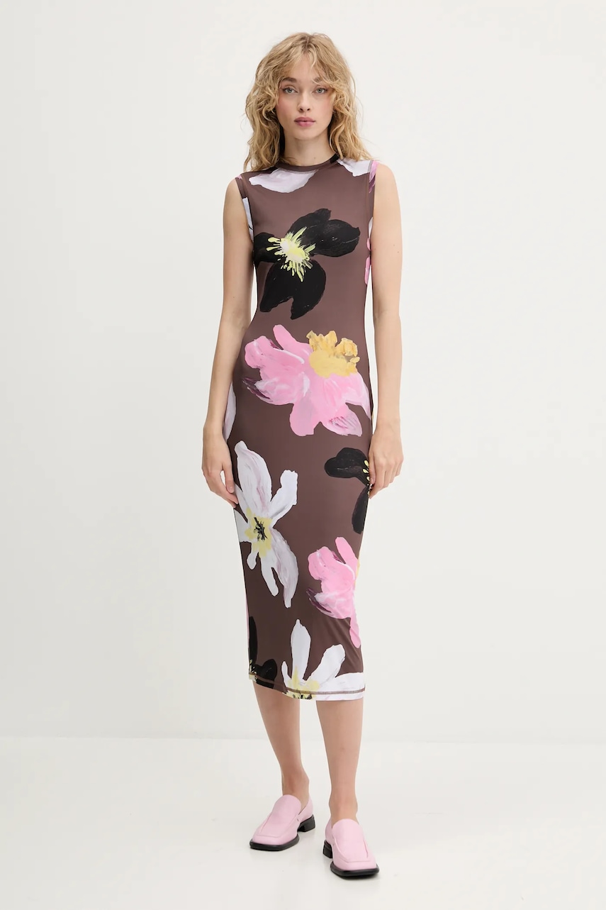Stine Goya rochie culoarea maro