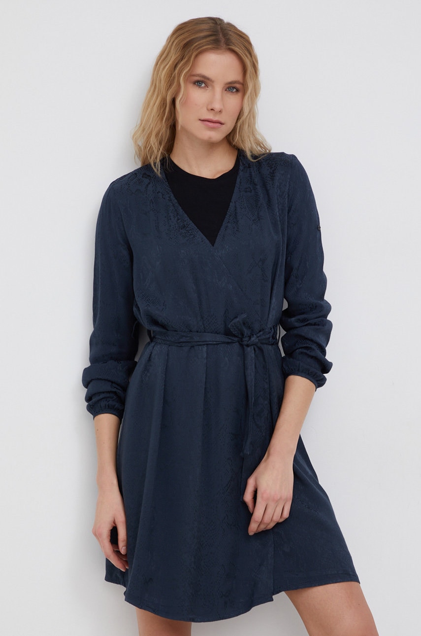 Superdry Rochie culoarea bleumarin