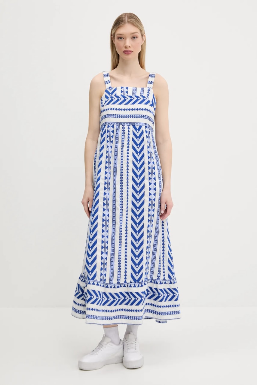 Superdry rochie culoarea alb