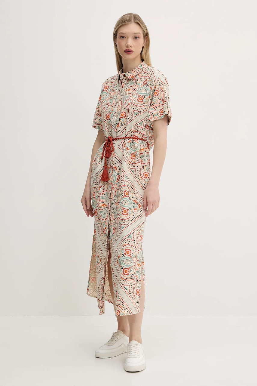 Superdry rochie culoarea bej