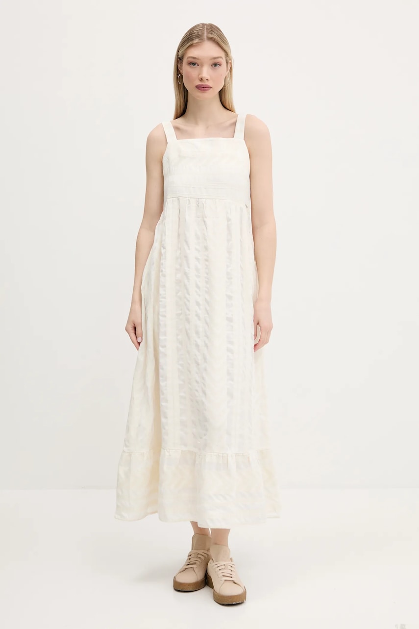 Superdry rochie culoarea bej