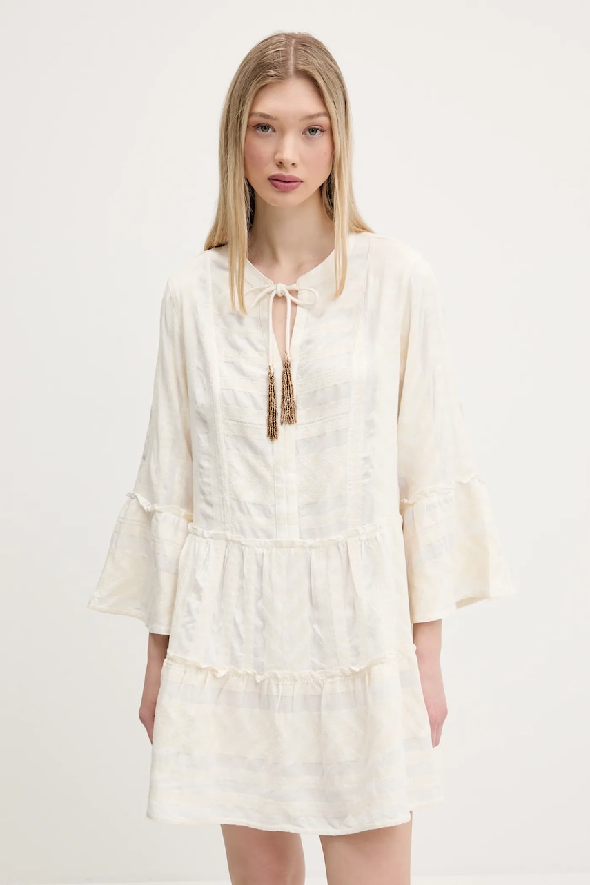 Superdry rochie culoarea bej