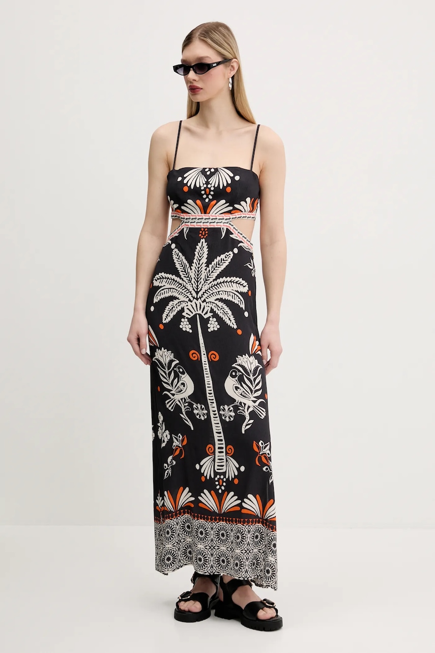 Superdry rochie culoarea negru