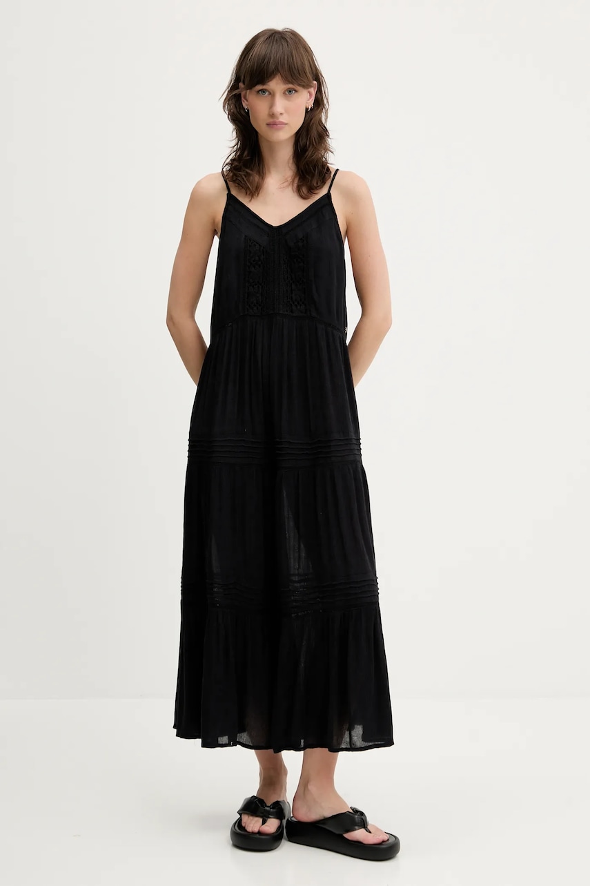Superdry rochie culoarea negru