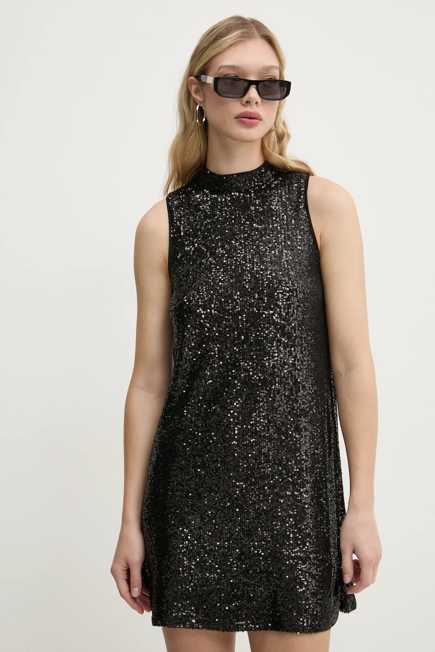 Superdry rochie culoarea negru