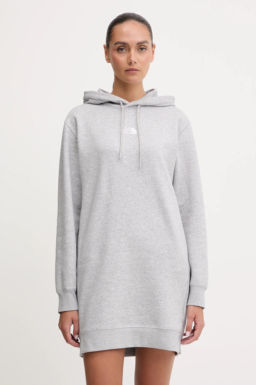 The North Face rochie Essential Relaxed culoarea gri