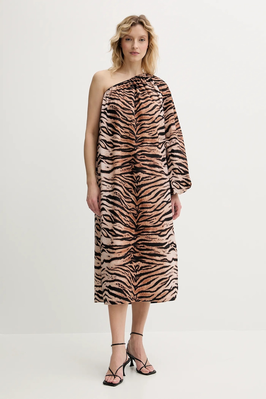 The Sleeper rochie din bumbac culoarea maro