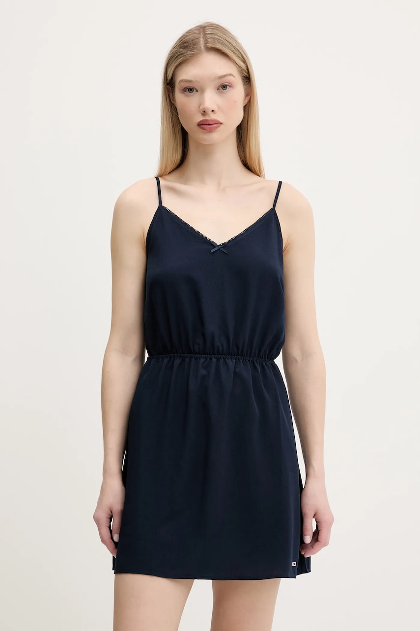 Tommy Jeans rochie culoarea bleumarin