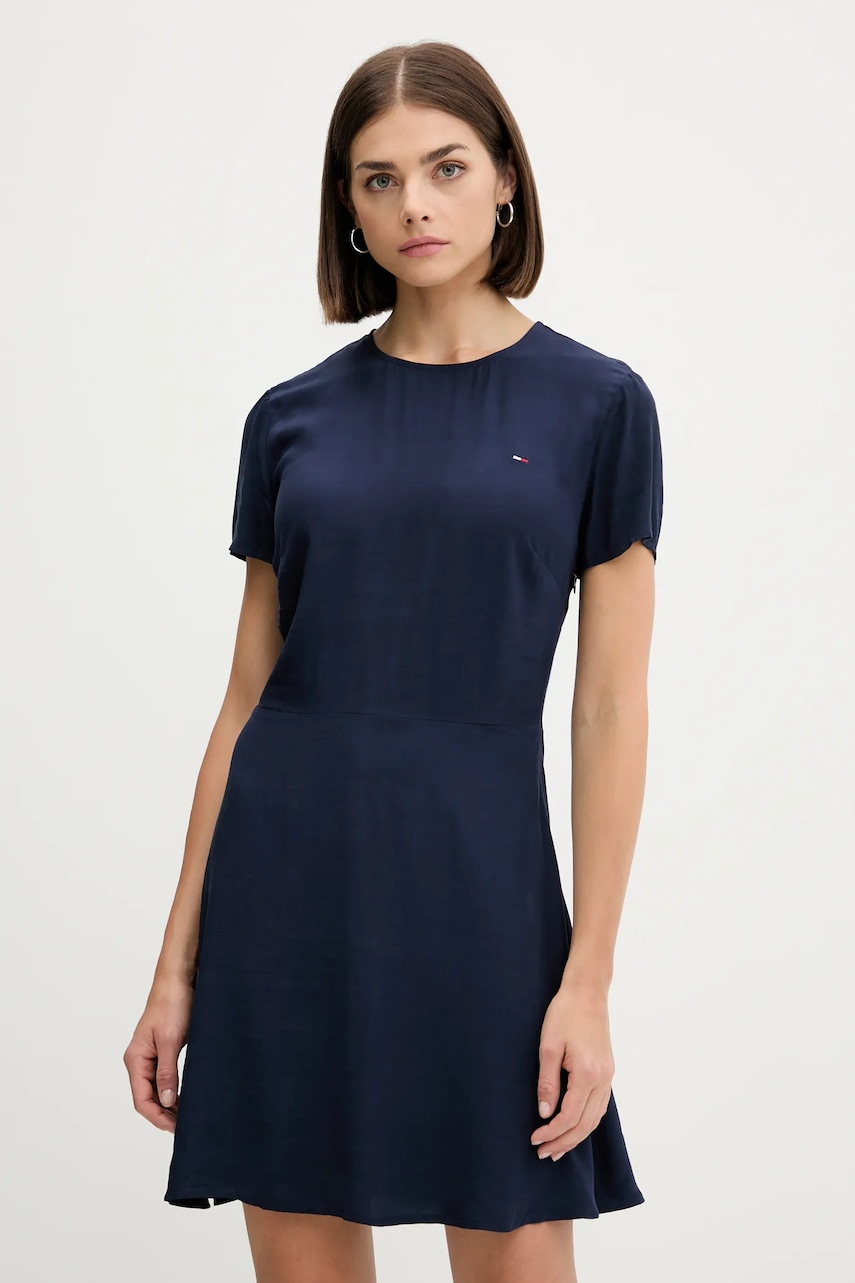 Tommy Jeans rochie culoarea bleumarin