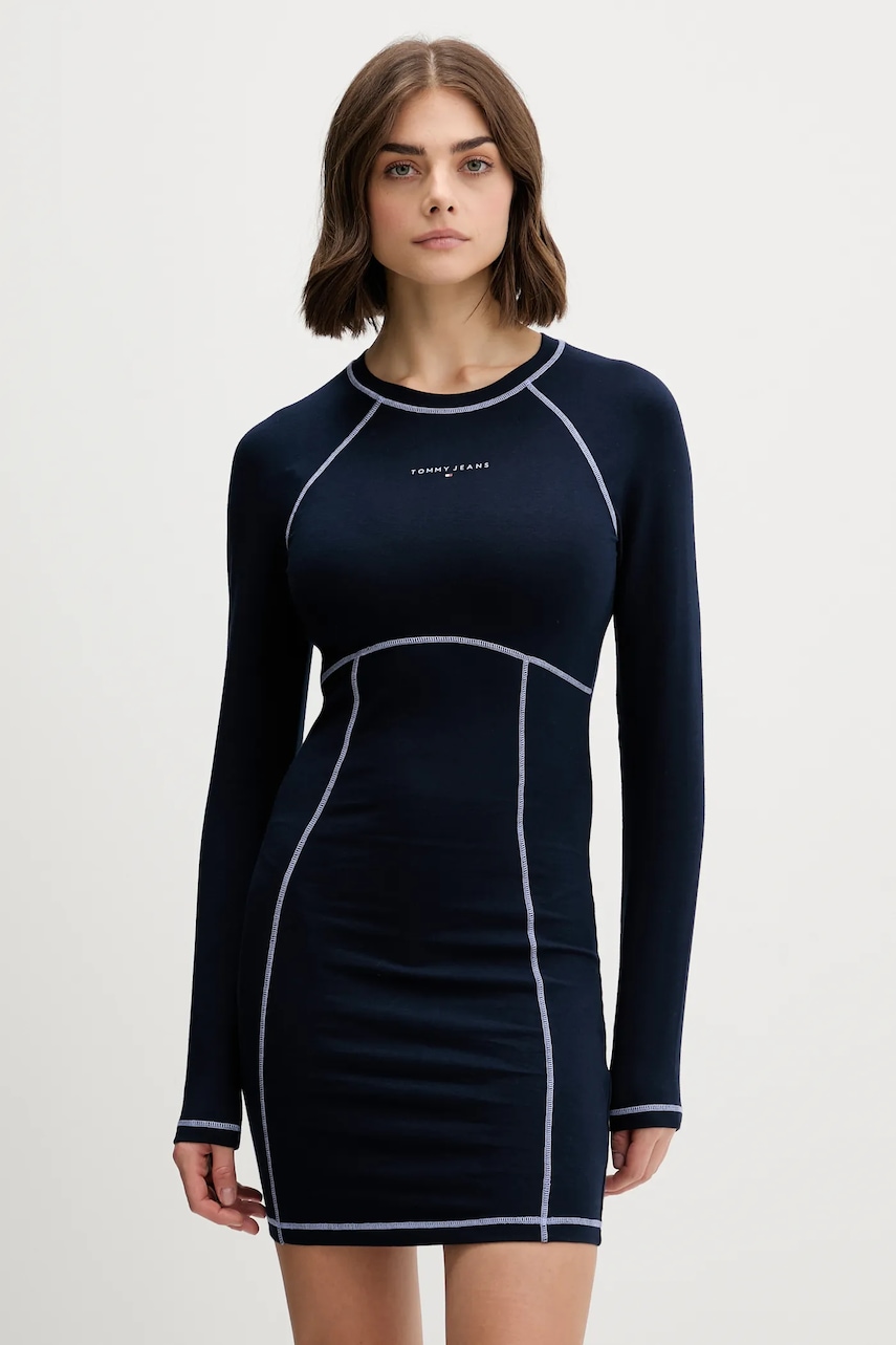 Tommy Jeans rochie culoarea bleumarin