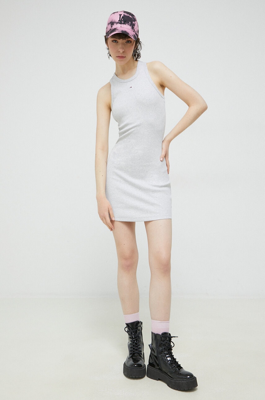 Tommy Jeans rochie culoarea gri