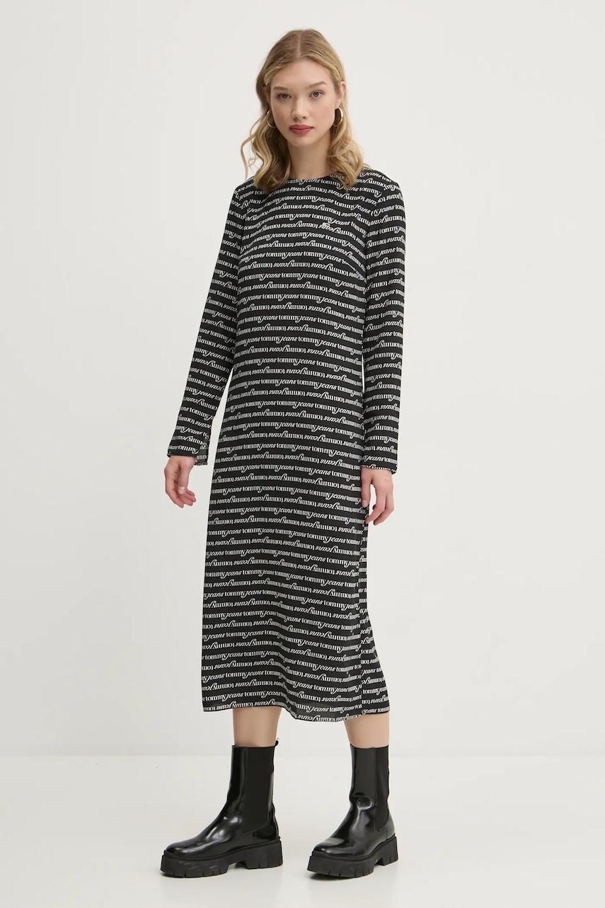 Tommy Jeans rochie culoarea negru