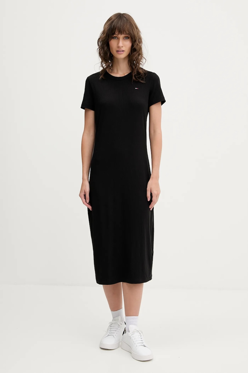 Tommy Jeans rochie culoarea negru