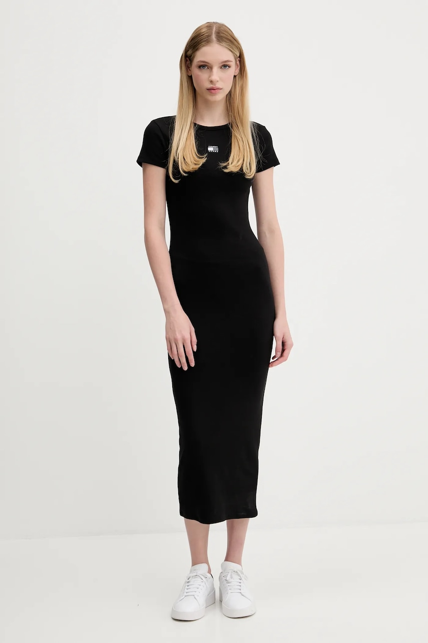 Tommy Jeans rochie culoarea negru