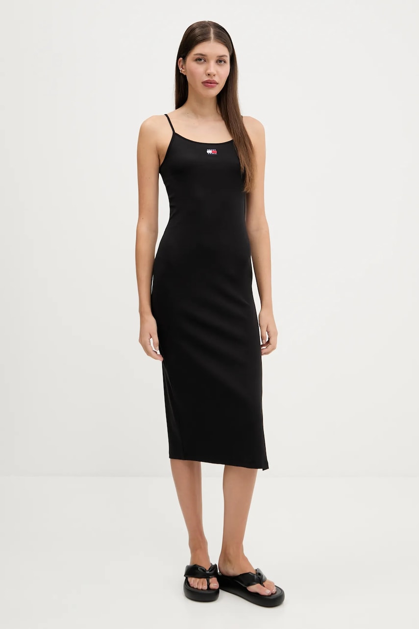 Tommy Jeans rochie culoarea negru