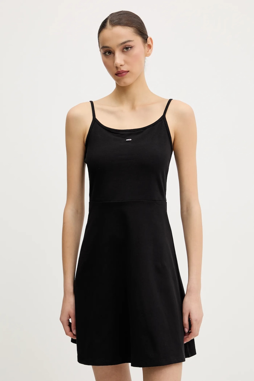 Tommy Jeans rochie culoarea negru
