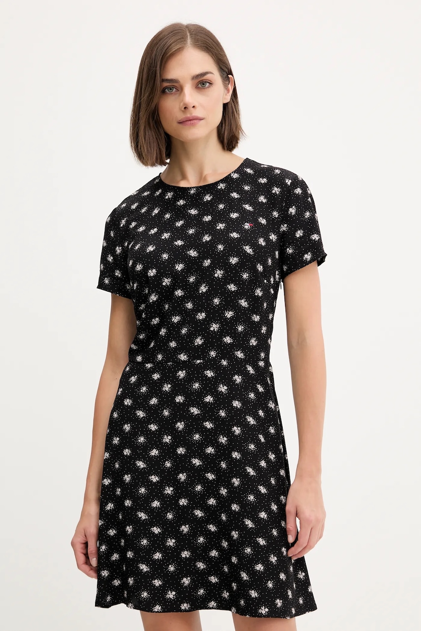 Tommy Jeans rochie culoarea negru