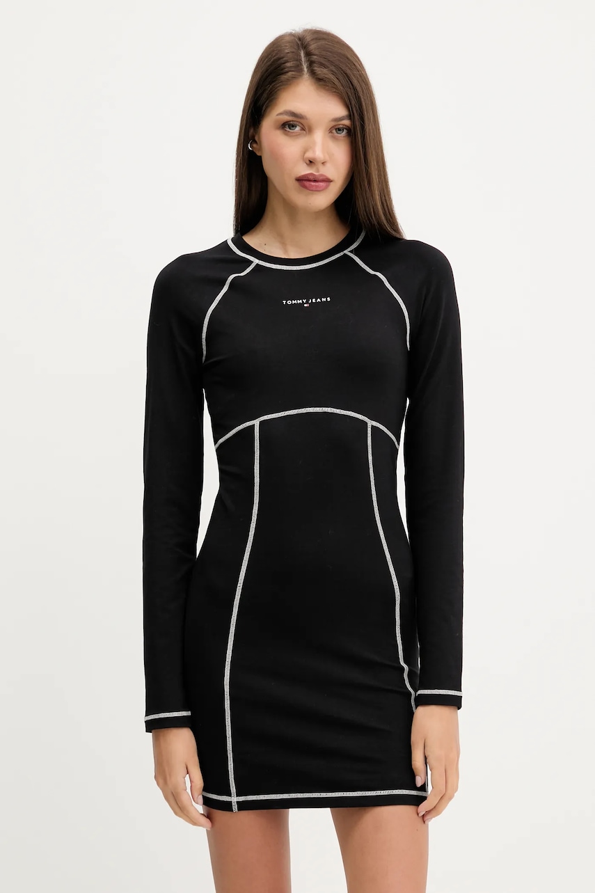 Tommy Jeans rochie culoarea negru