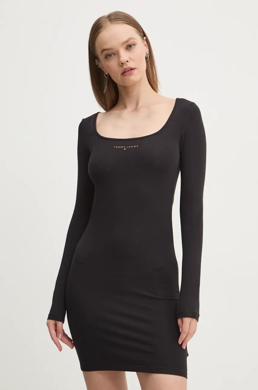 Tommy Jeans rochie culoarea negru