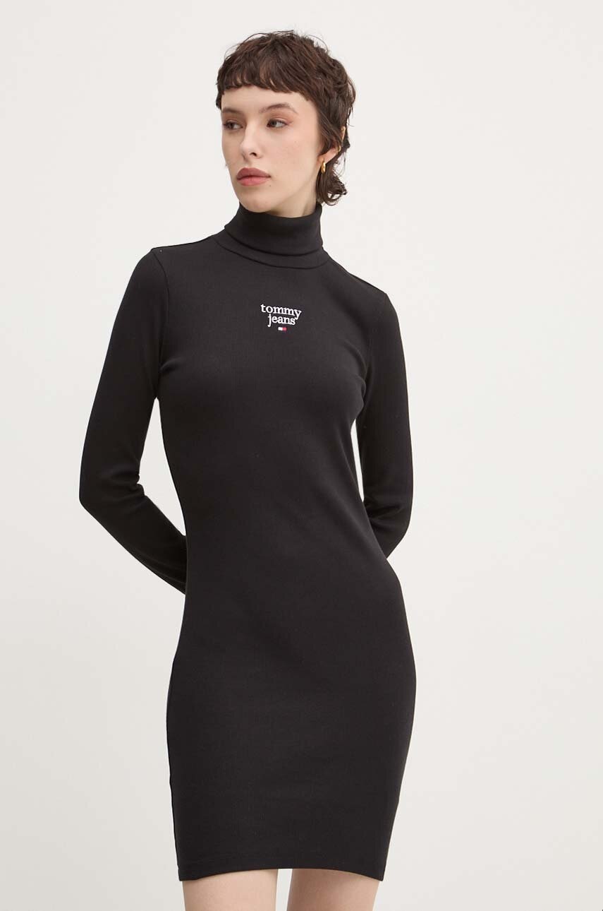 Tommy Jeans rochie culoarea negru