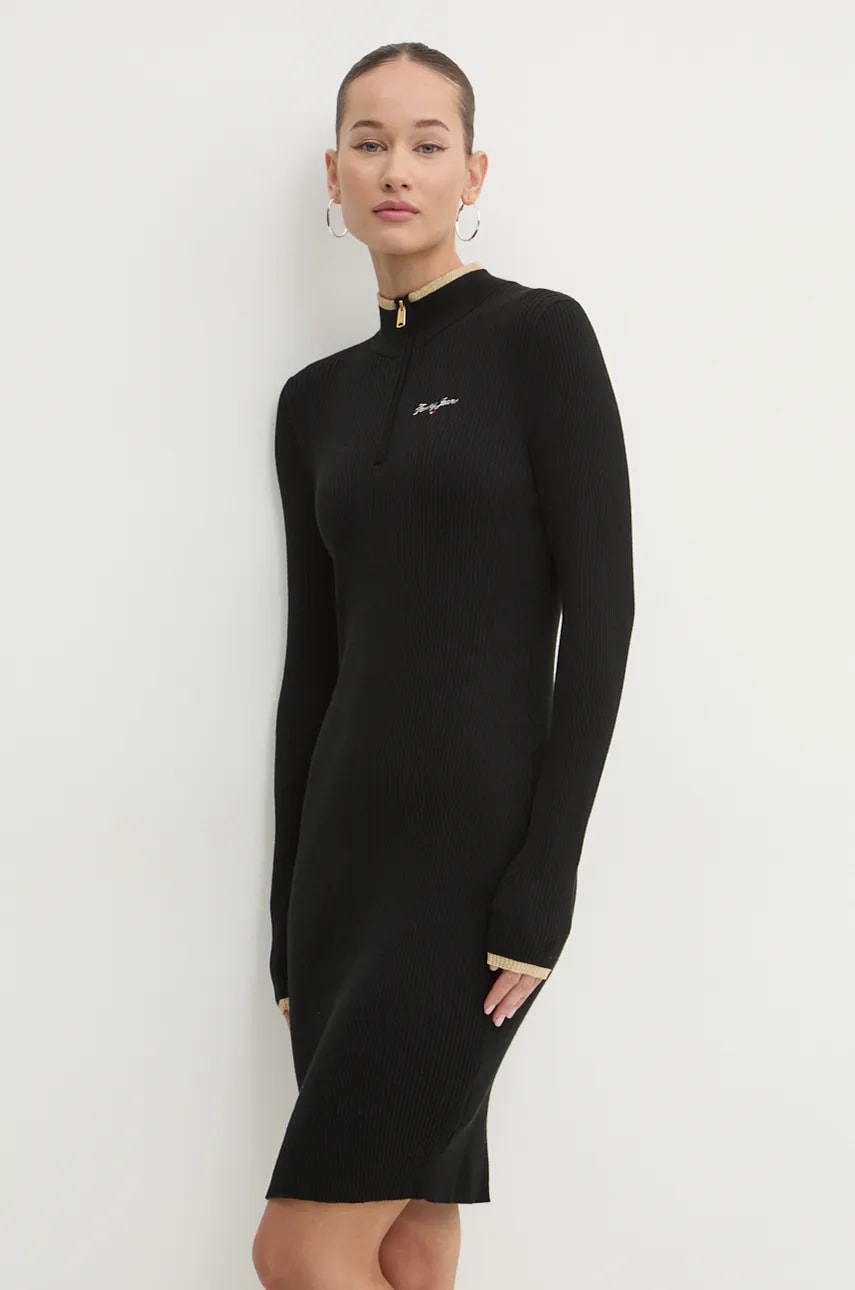 Tommy Jeans rochie culoarea negru