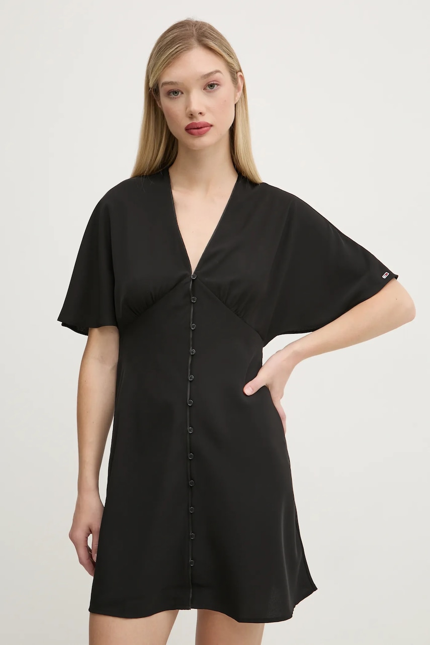 Tommy Jeans rochie culoarea negru