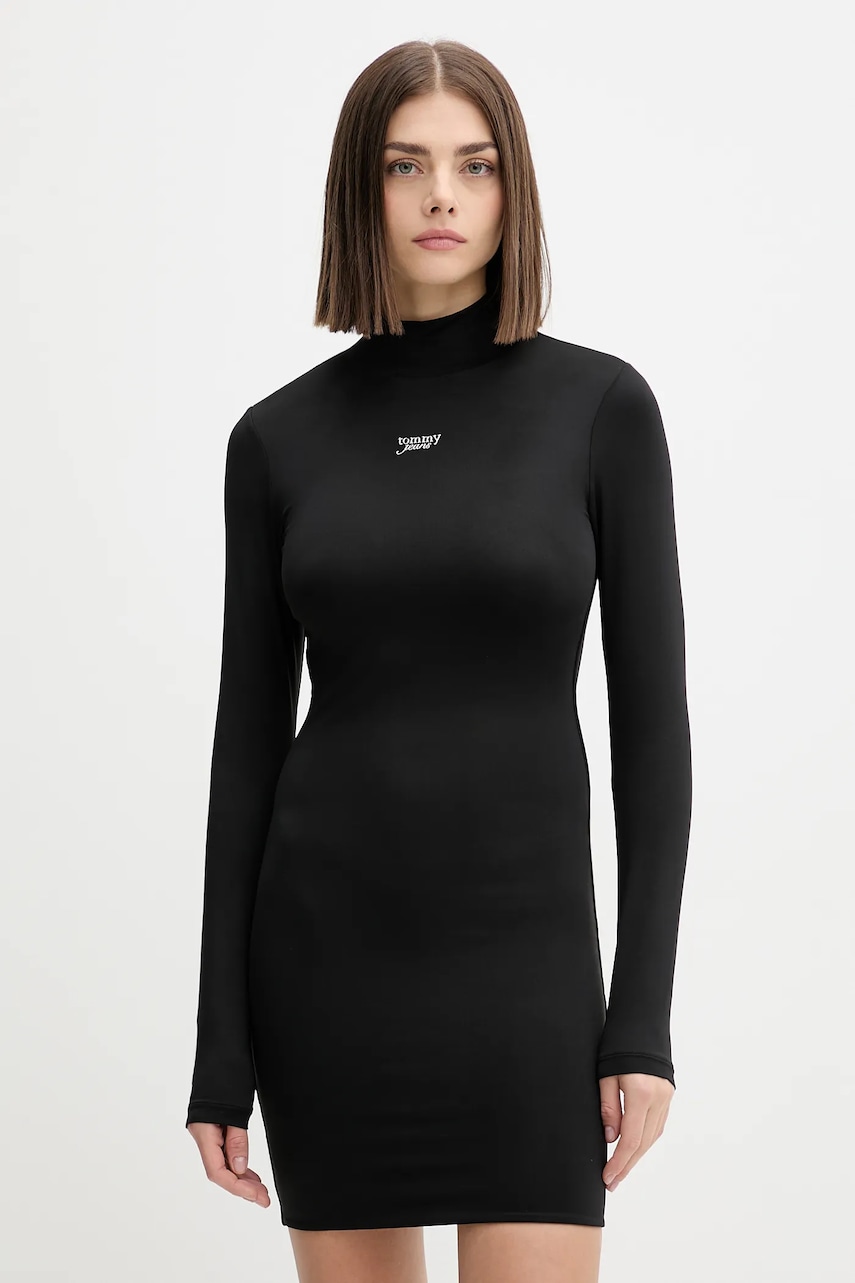 Tommy Jeans rochie culoarea negru