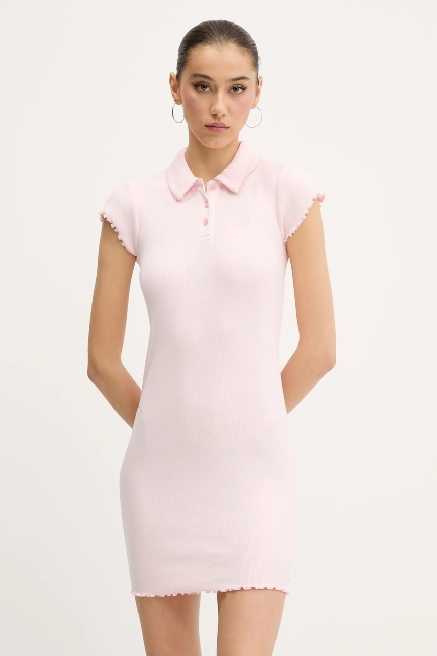Tommy Jeans rochie culoarea roz