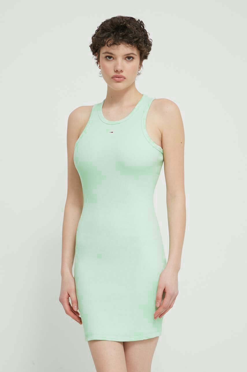 Tommy Jeans rochie culoarea verde