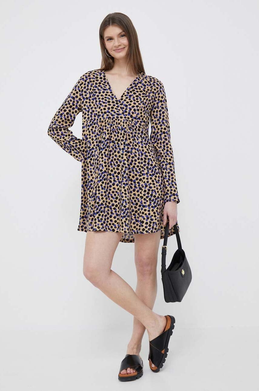 United Colors of Benetton rochie culoarea bej