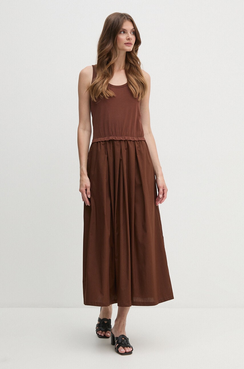 United Colors of Benetton rochie culoarea maro
