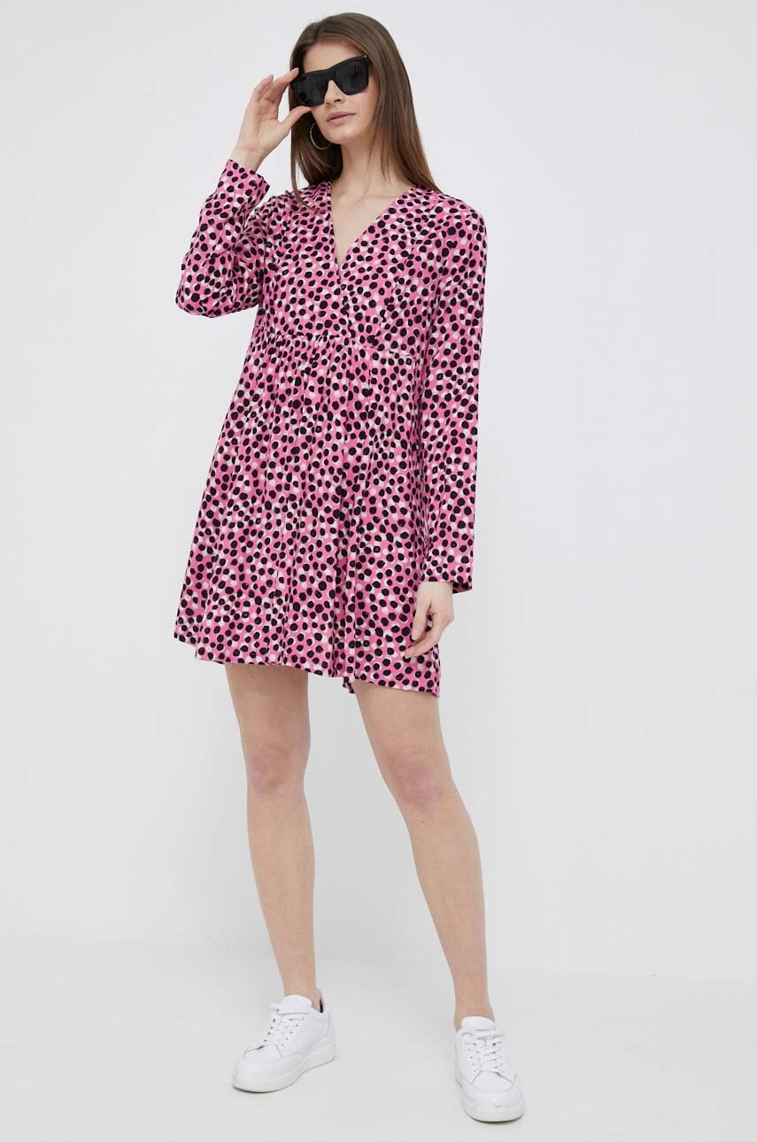 United Colors of Benetton rochie culoarea roz