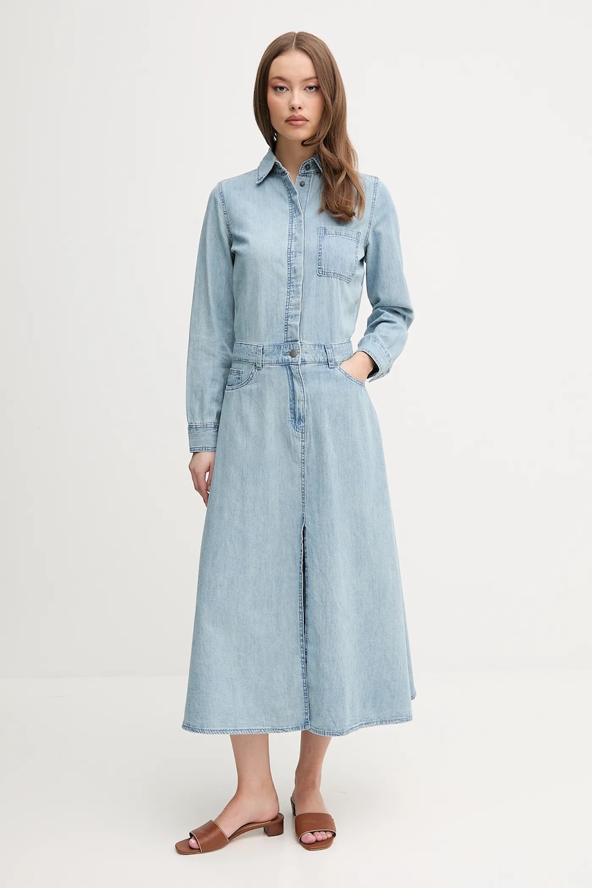 United Colors of Benetton rochie din denim midi