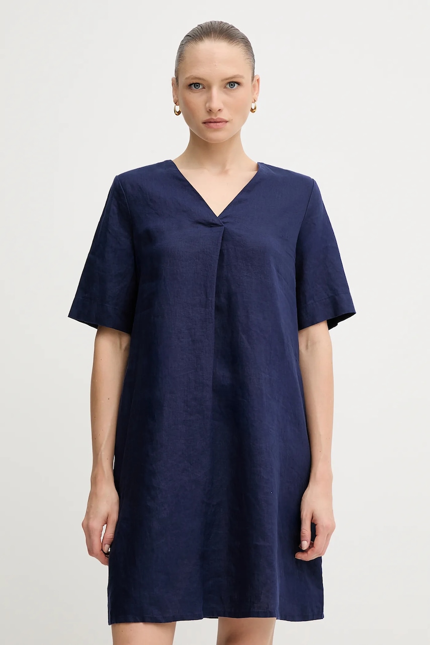 United Colors of Benetton rochie din in culoarea bleumarin