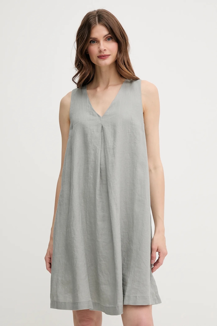 United Colors of Benetton rochie din in culoarea gri