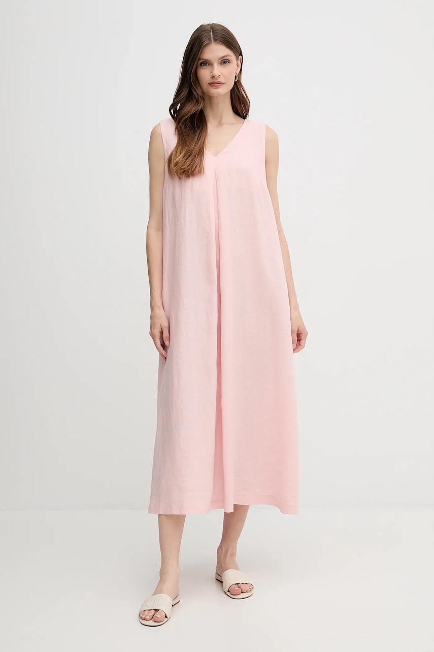 United Colors of Benetton rochie din in culoarea roz