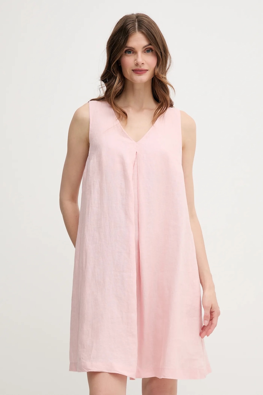 United Colors of Benetton rochie din in culoarea roz